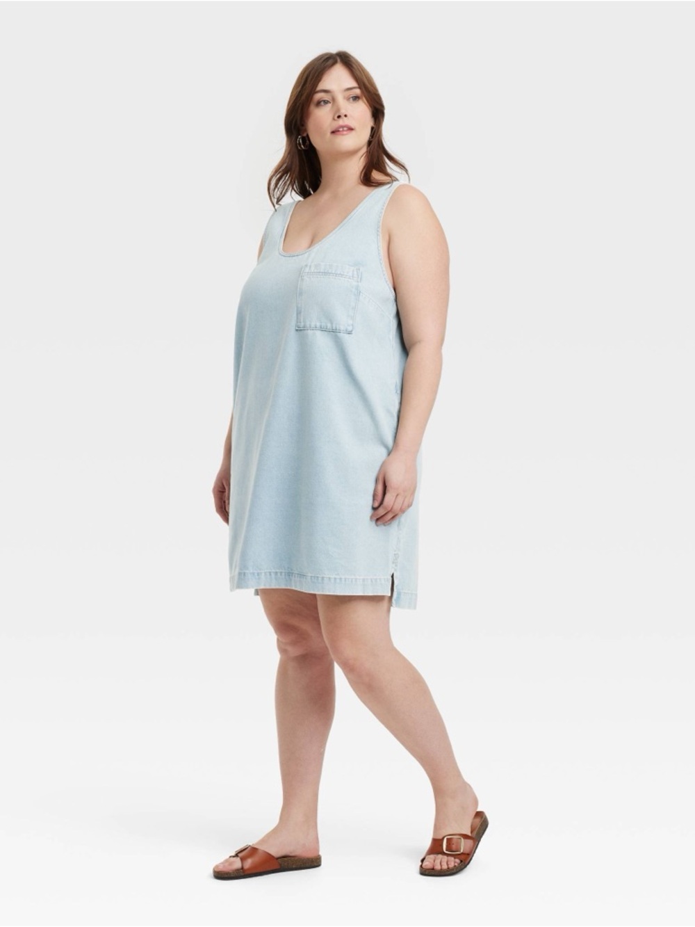 Universal Thread Denim Tank Mini Dress Cotton Blend